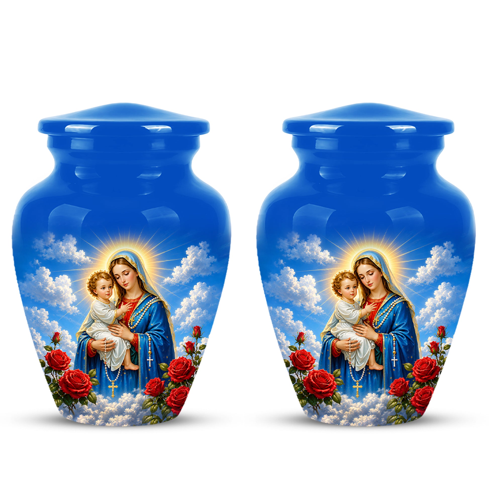 Catholic Virgin Mary & Baby Jesus Urn - Personalized Spiritual Urns