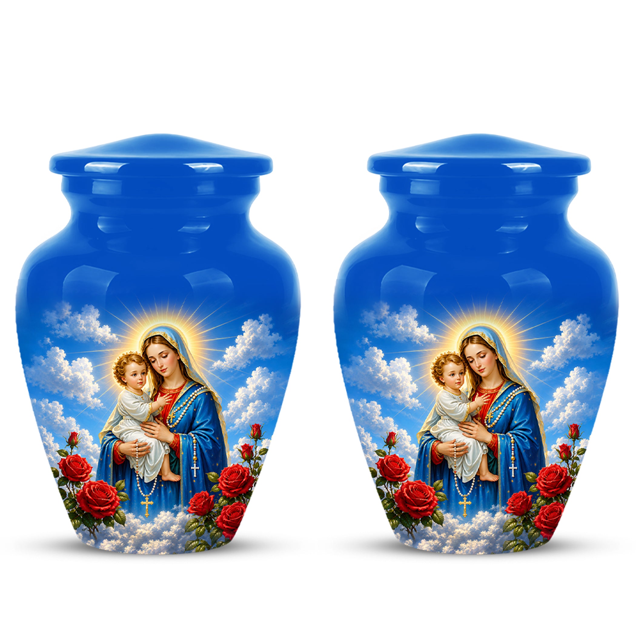 Catholic Virgin Mary & Baby Jesus Urn - Personalized Spiritual Urns