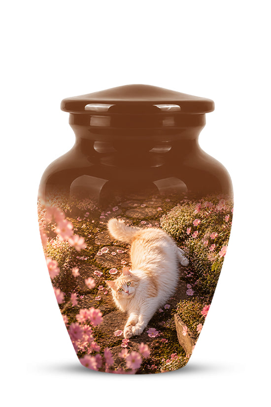 Fluffy Cat Cremation Urn - Custom Burial Memorial Urns On Sale