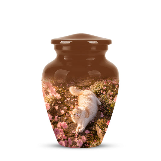 Fluffy Cat Cremation Urn - Custom Burial Memorial Urns On Sale