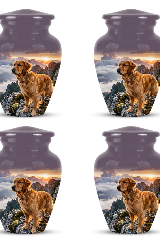 Golden Retriever Themed Urn - Handcrafted Custom Urn For Pet Dog Ashes