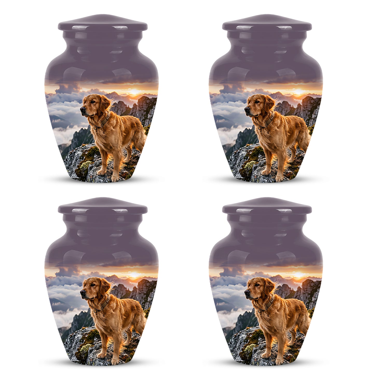 Golden Retriever Themed Urn - Handcrafted Custom Urn For Pet Dog Ashes