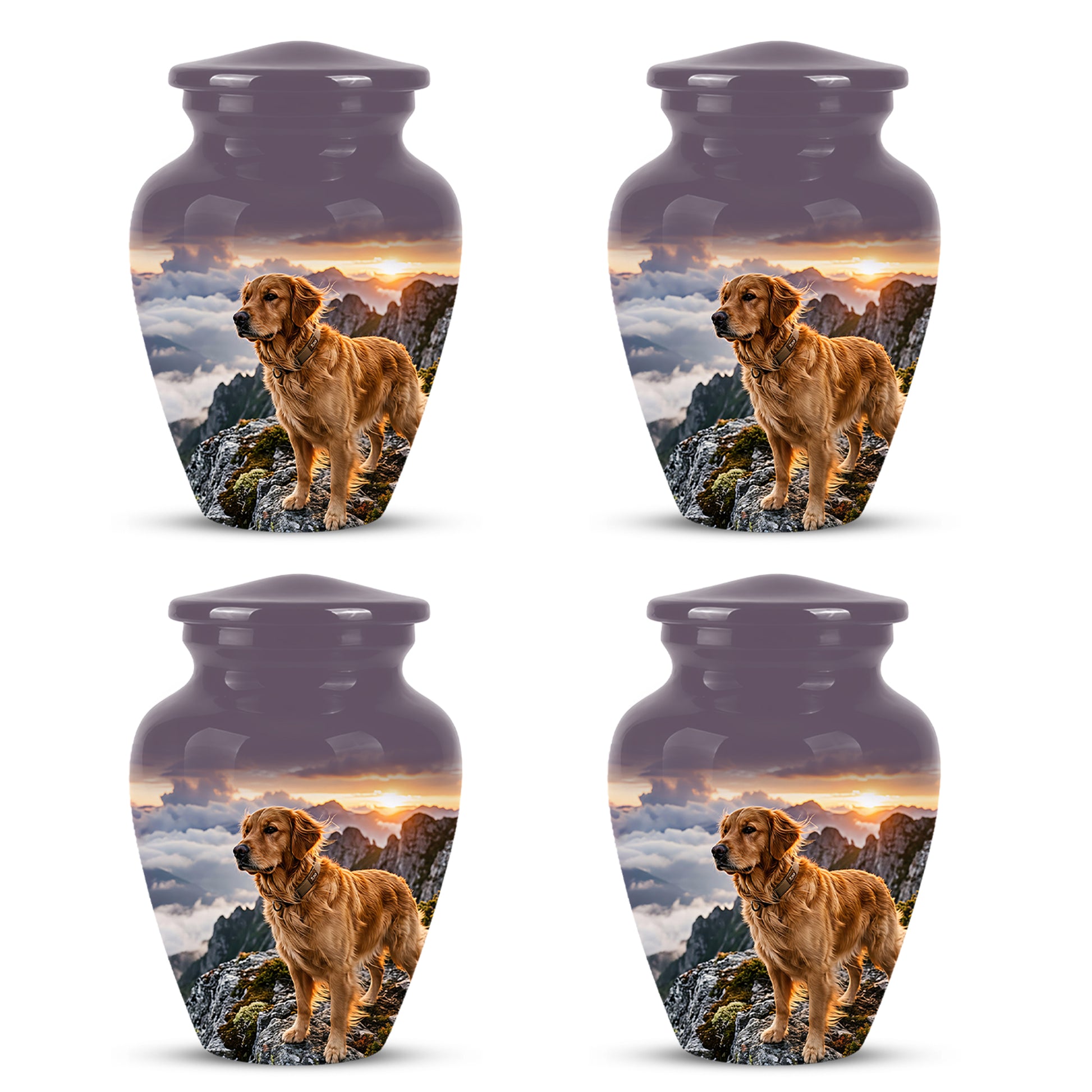 Golden Retriever Themed Urn - Handcrafted Custom Urn For Pet Dog Ashes