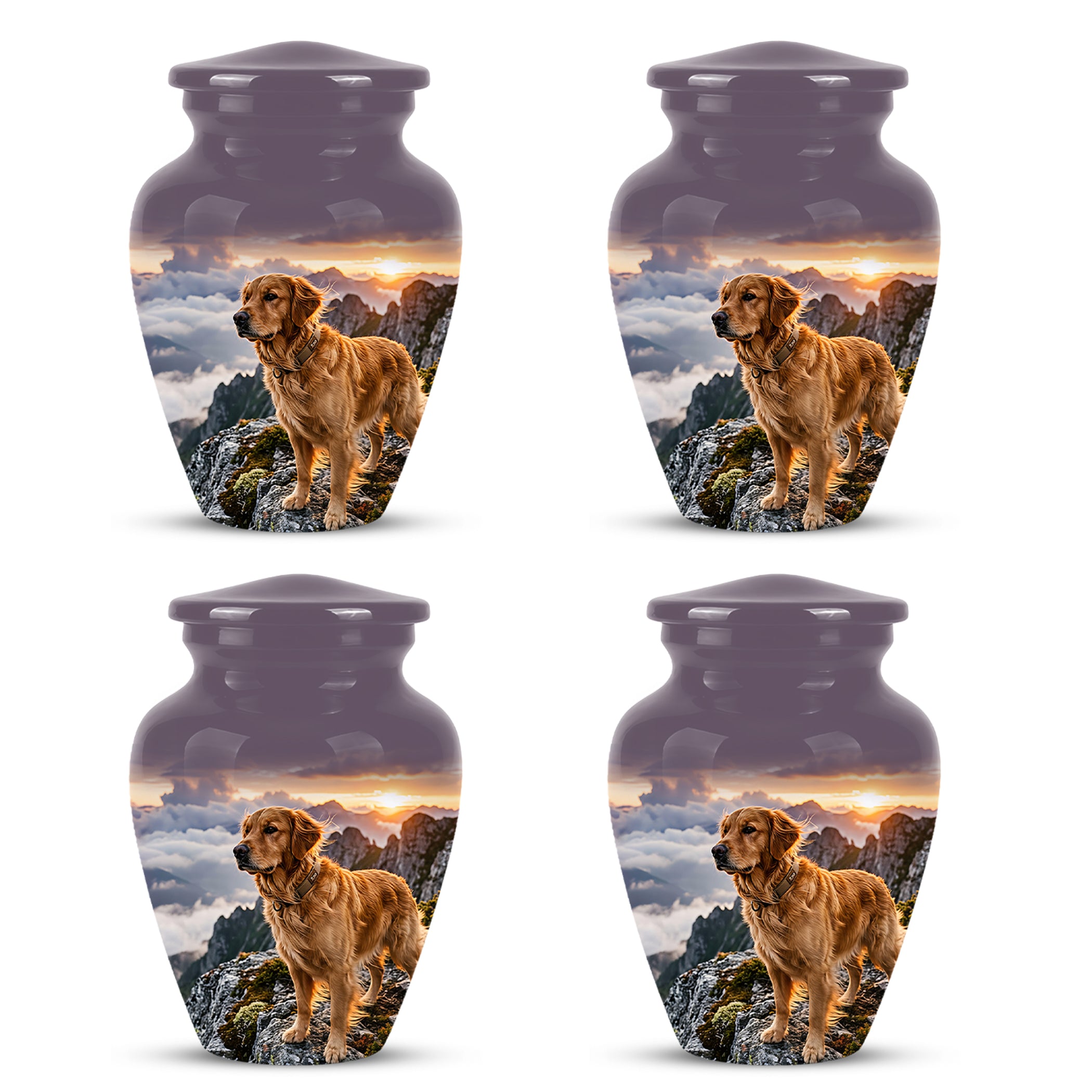 Golden Retriever Themed Urn - Handcrafted Custom Urn For Pet Dog Ashes
