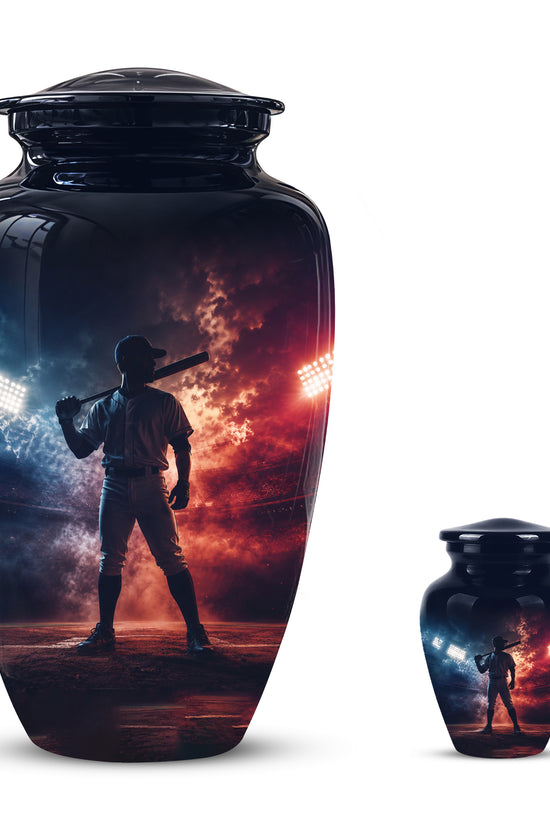 Personalized Baseball Player Cremation Urn - Handcrafted Memorial Urns For Ashes
