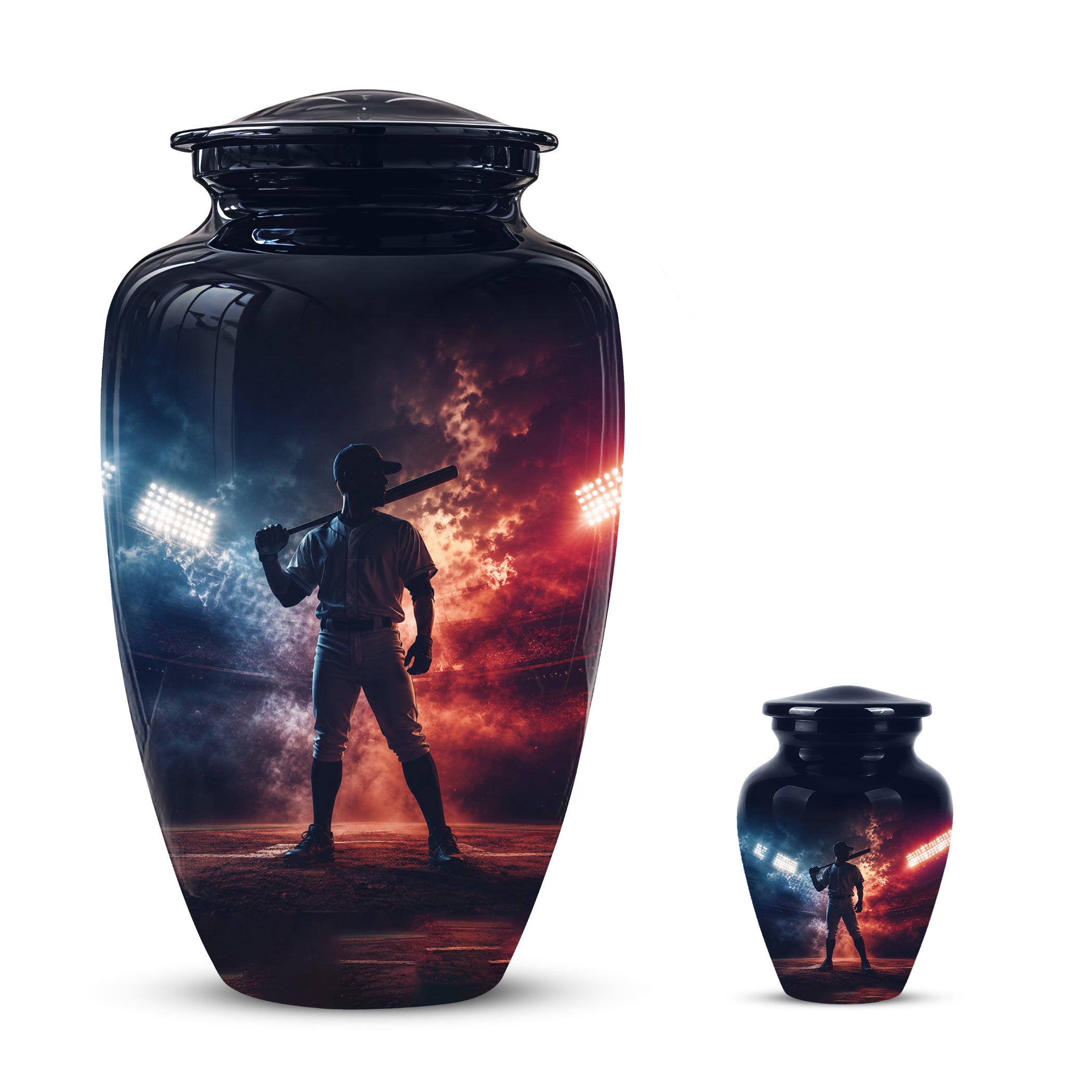 Personalized Baseball Player Cremation Urn - Handcrafted Memorial Urns For Ashes