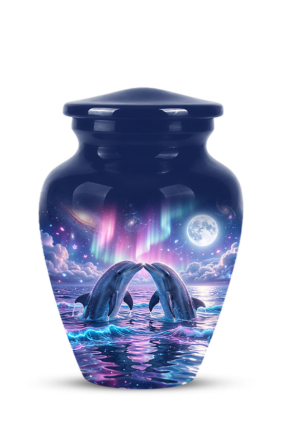 Twin Dolphin Memorial Urn - Beautiful Cremation Urns For Women Ashes
