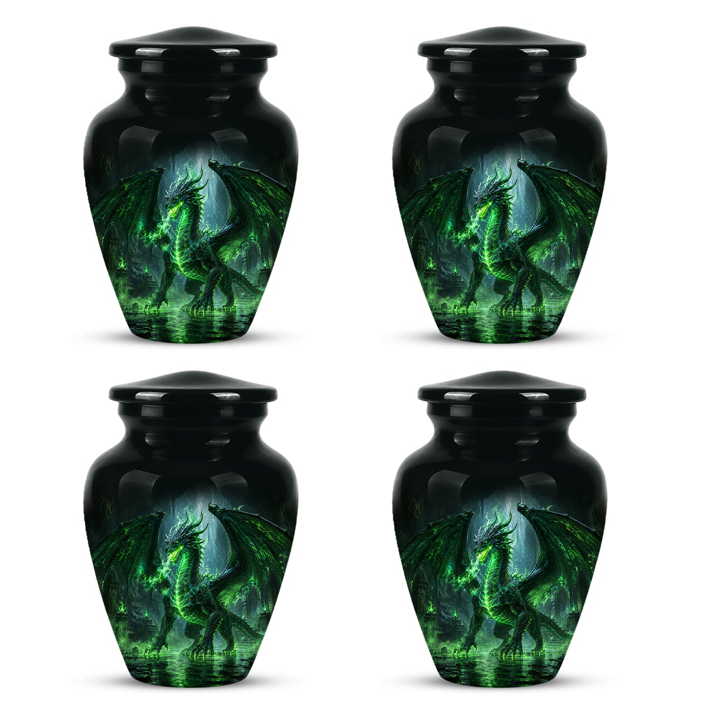 Dragon Themed Urn - Mythical Artistic Memorial Urns For Human Ashes