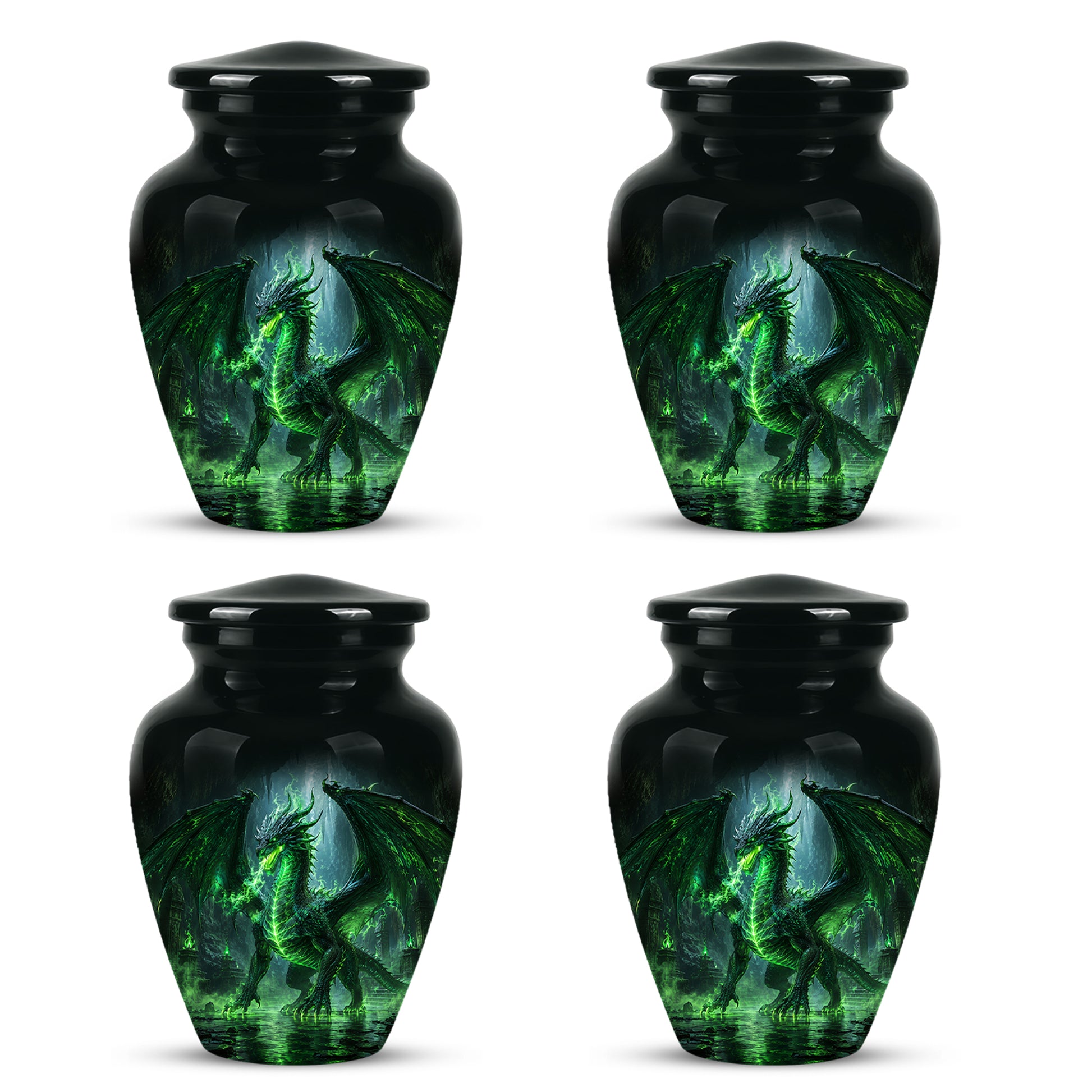 Dragon Themed Urn - Mythical Artistic Memorial Urns For Human Ashes