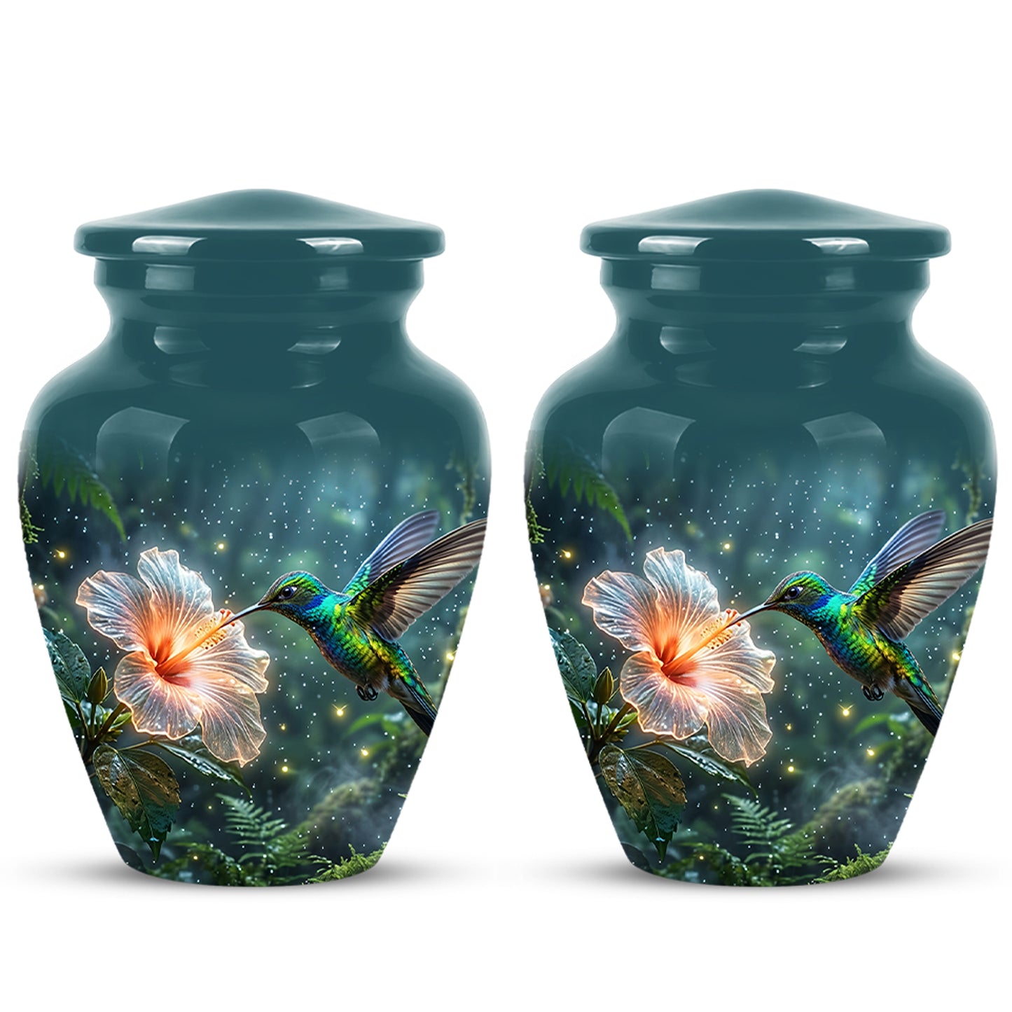 Hummingbird Cremation Urn for Ashes - Elegant Floral Memorial Urn