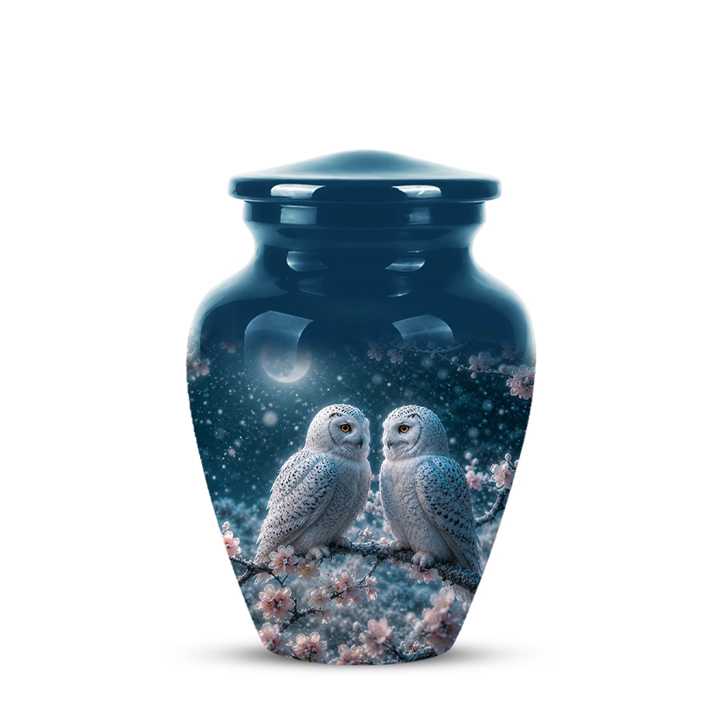 Snowy Owl Couple Memorial Urn - Majestic Couple Urns For Loved Ones