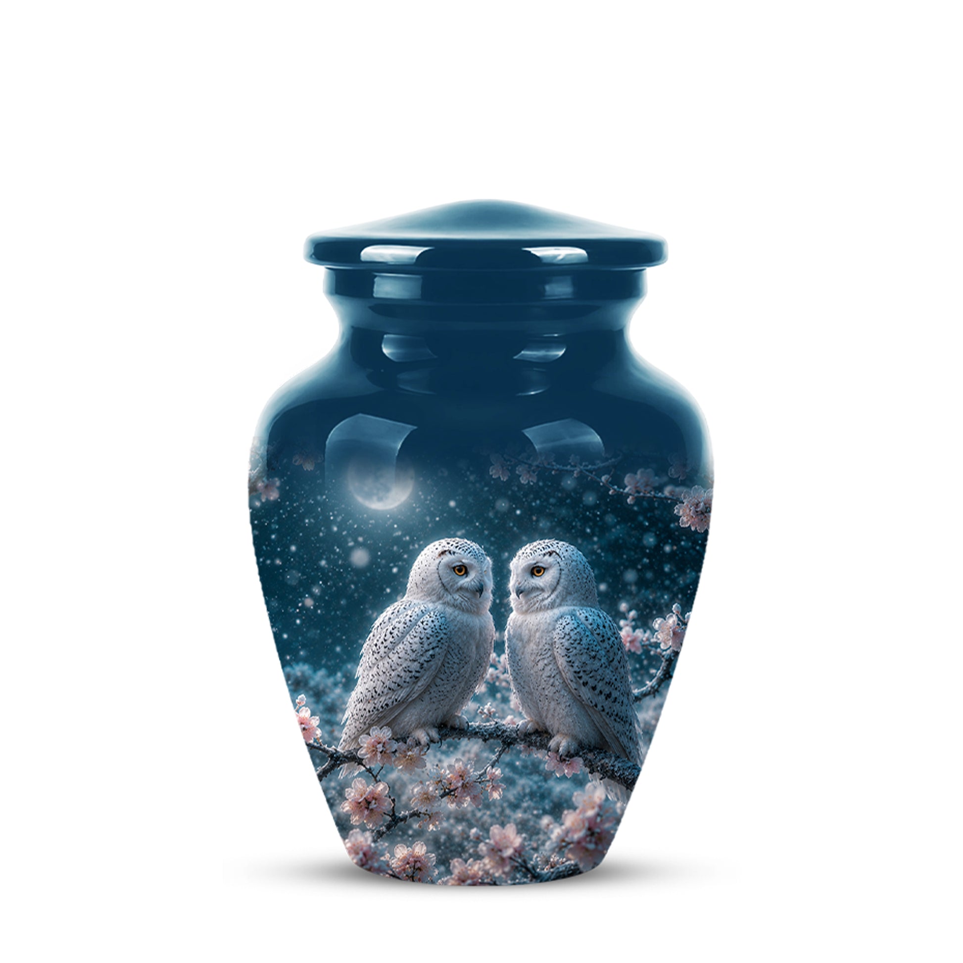 Snowy Owl Couple Memorial Urn - Majestic Couple Urns For Loved Ones