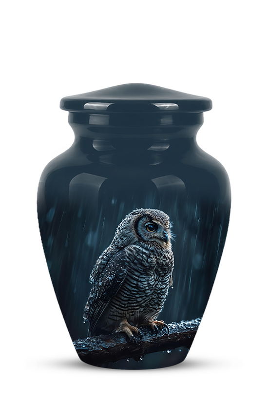 Snowy Owl Cremation Urn - Night Owl Burial Urns For Human Ashes