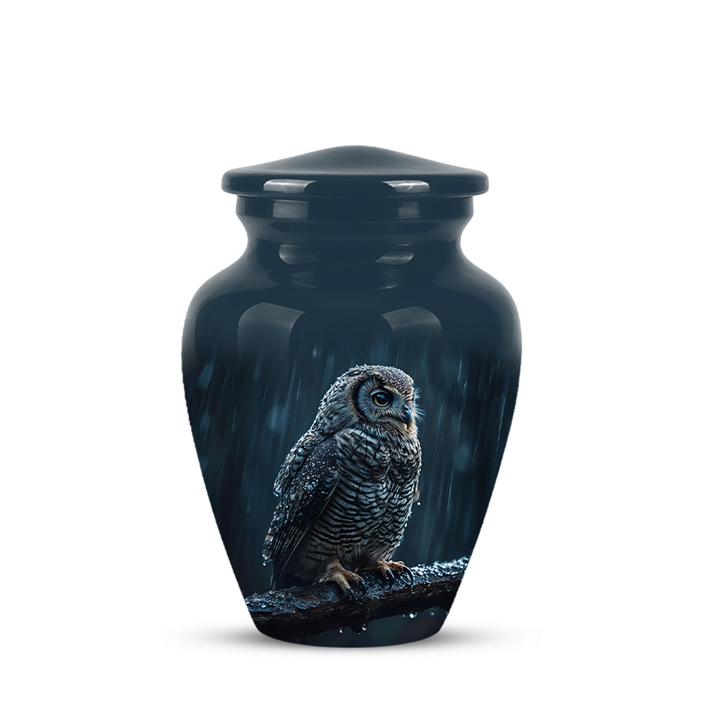 Snowy Owl Cremation Urn - Night Owl Burial Urns For Human Ashes