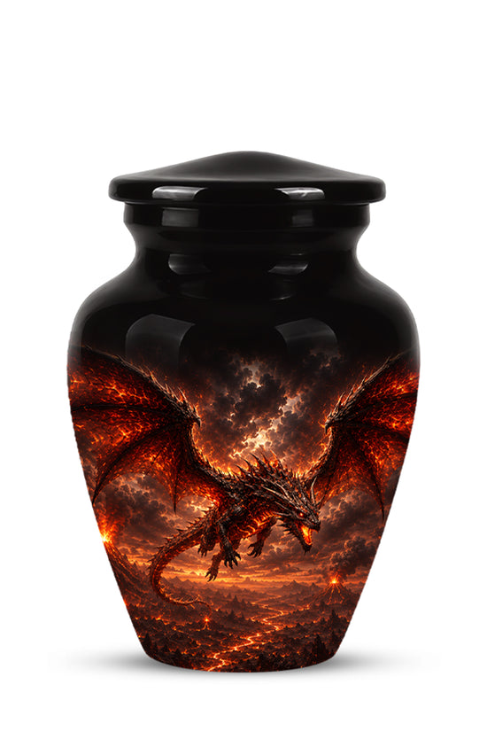 Dragon Fire Cremation Urn - Artistic Mythical Burial Urns For Human Ashes