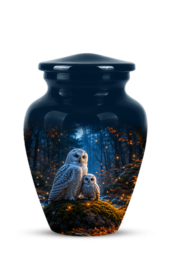 Owl With Owlet Themed Urn - Custom Cremation Urns For Human Ashes