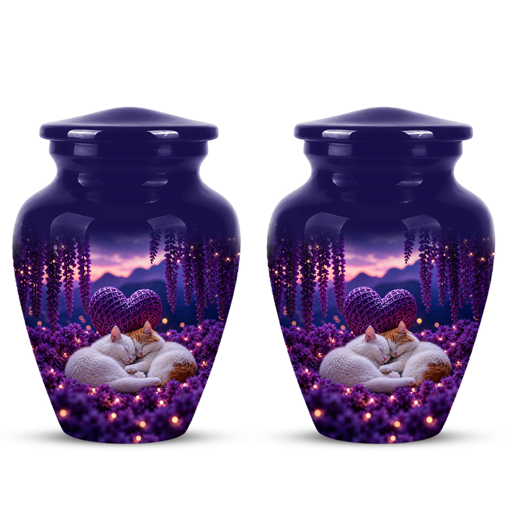Eternal Resting Cat Cremation Urn - Personalized Urns For Pet Cat Ashes