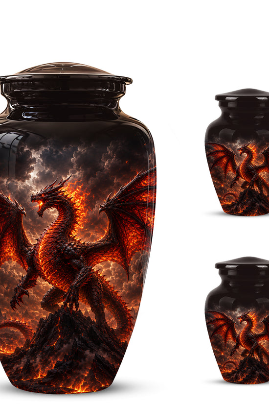 Dragon Fire Cremation Urn - Mythical Dragon Urn For Men & Women Ashes