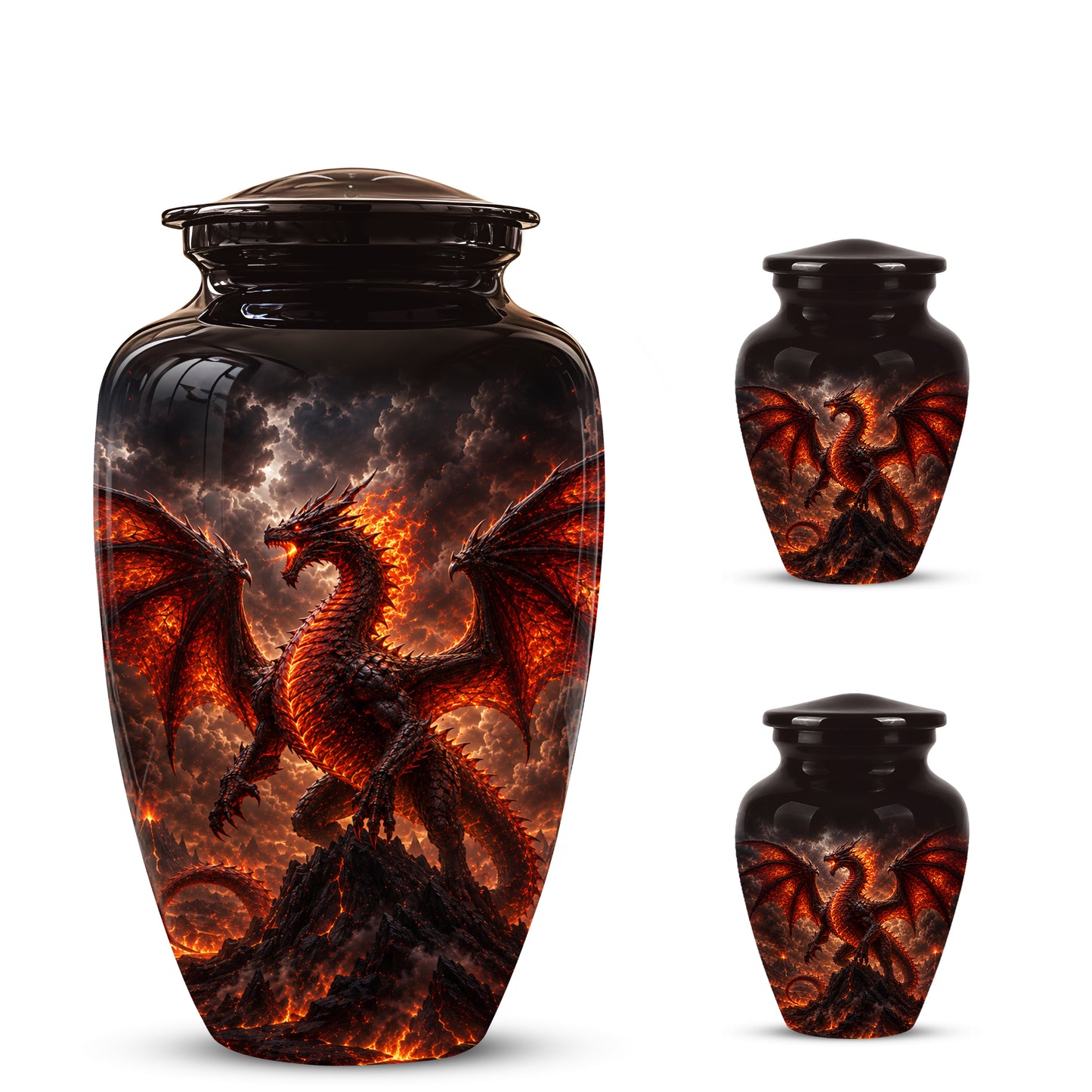 Dragon Fire Cremation Urn - Mythical Dragon Urn For Men & Women Ashes