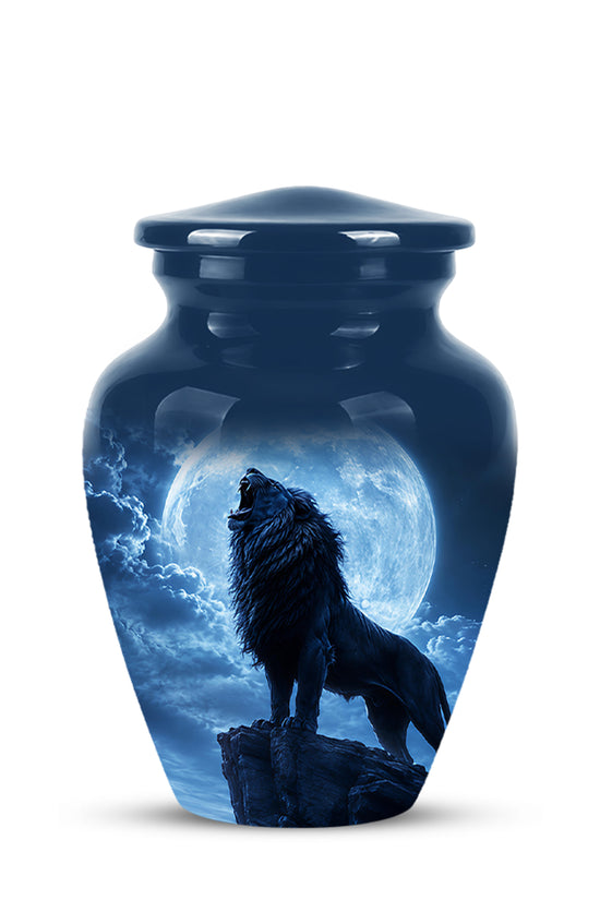 Roaring Lion Cremation Urn - Handcrafted Personalized Urns For Ashes