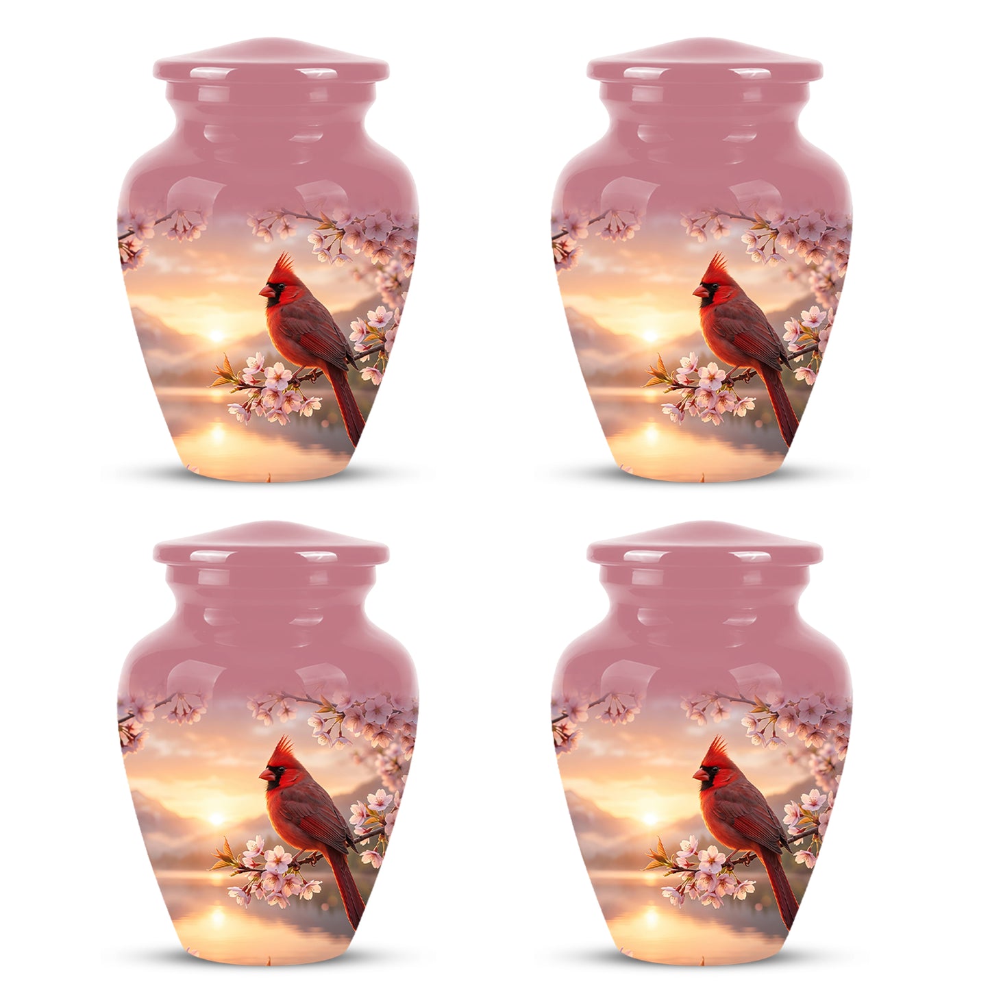 Cardinal Bird Themed Urn - Beautiful Memorial Urns For Spiritual Ashes