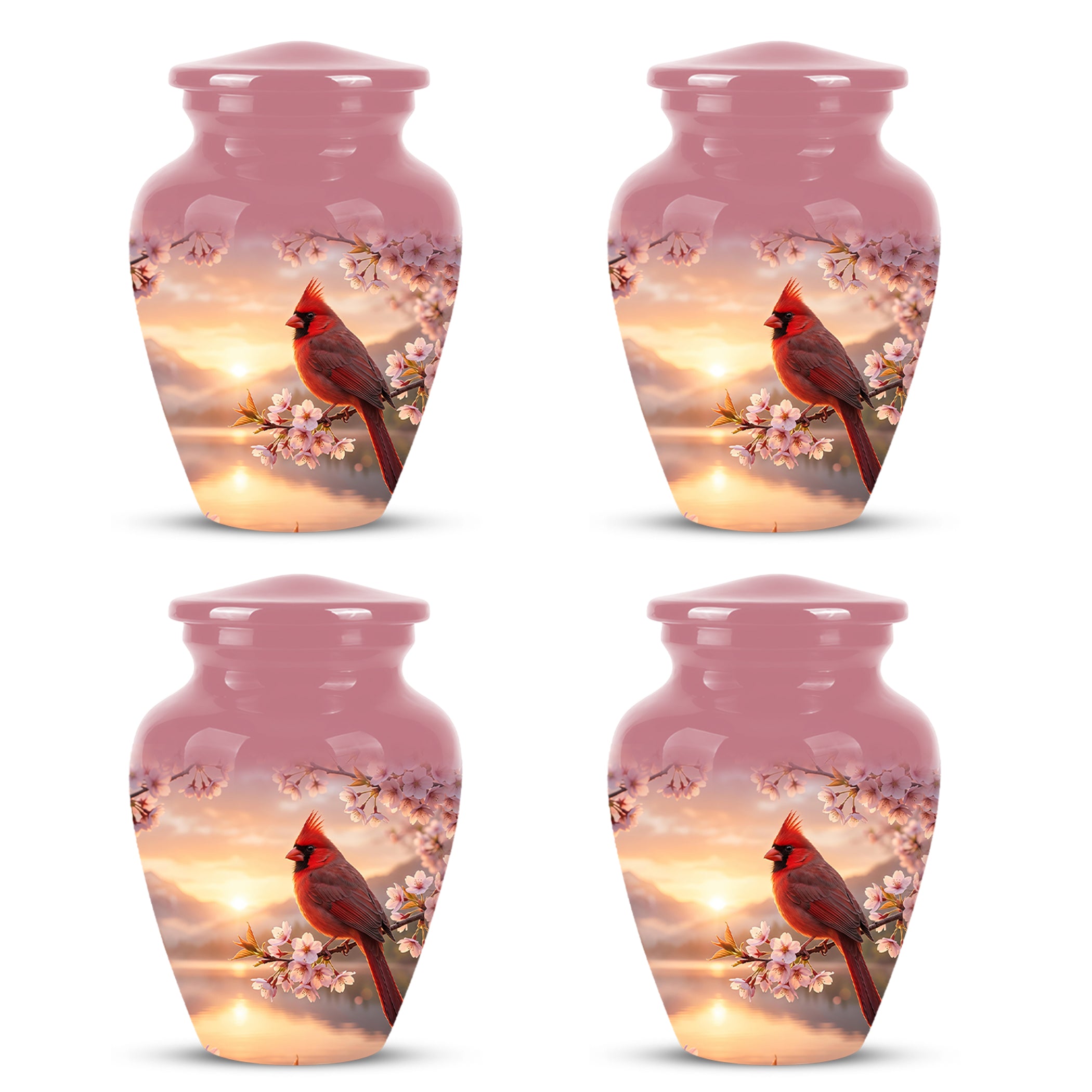 Cardinal Bird Themed Urn - Beautiful Memorial Urns For Spiritual Ashes