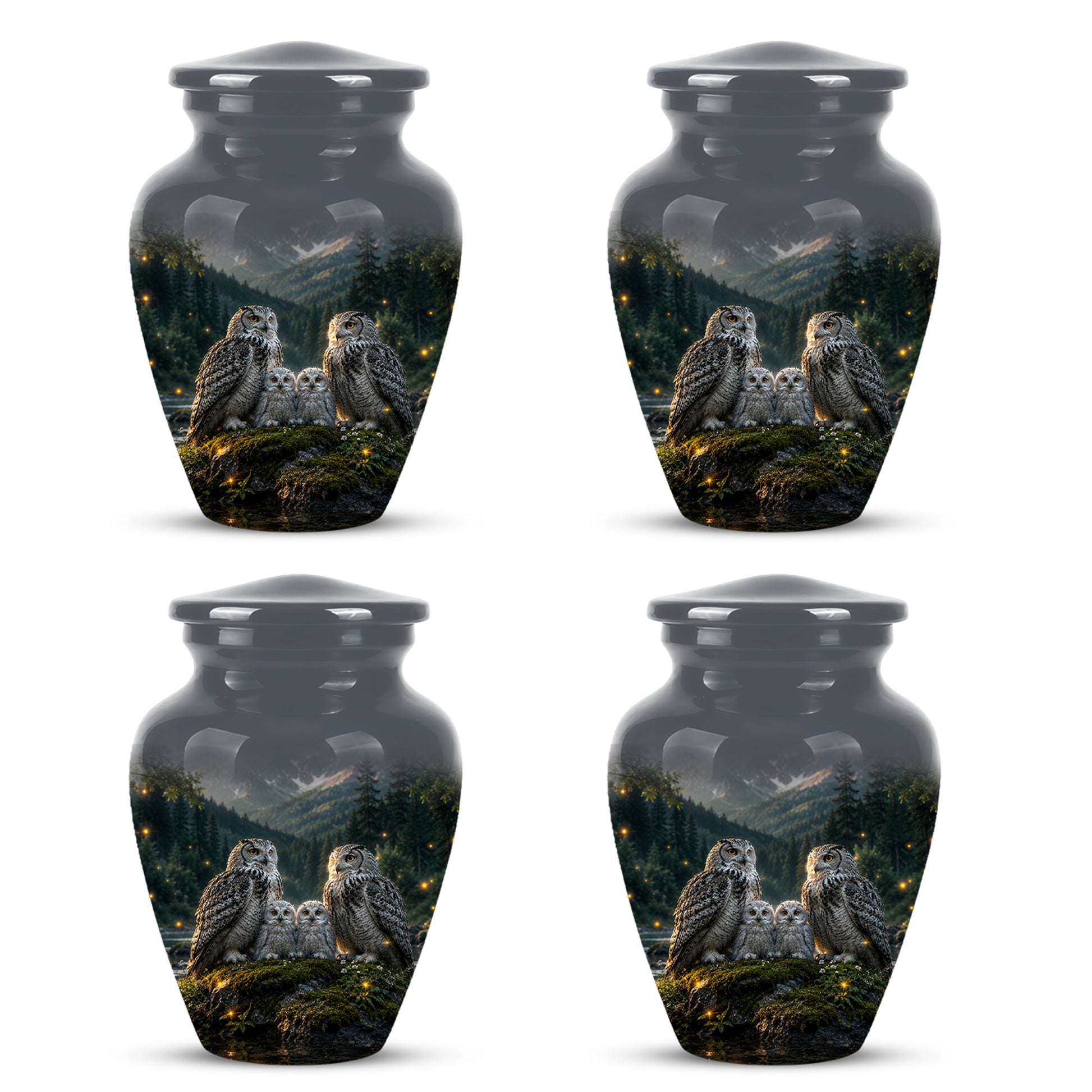 Owl Family Cremation Urn for Ashes – Beautifully Custom Memorial Urn