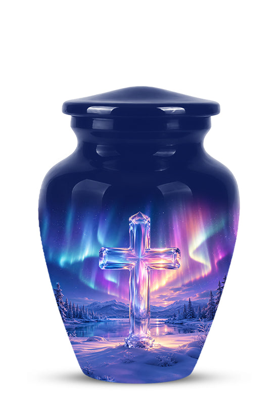 Celestial Cross Cremation Urn for Ashes – Peaceful Tribute Memorial Urn