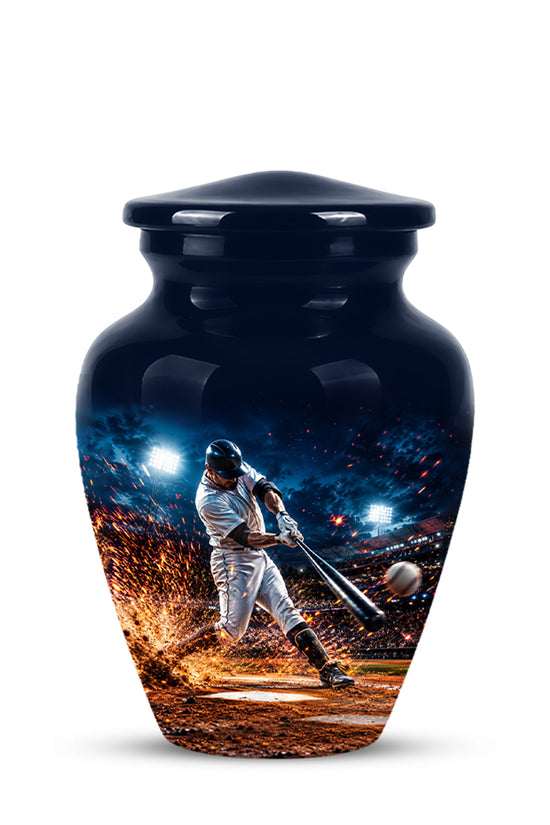 Elegant Baseball Funeral Urn - Decorative Burial Urns For Human Ashes