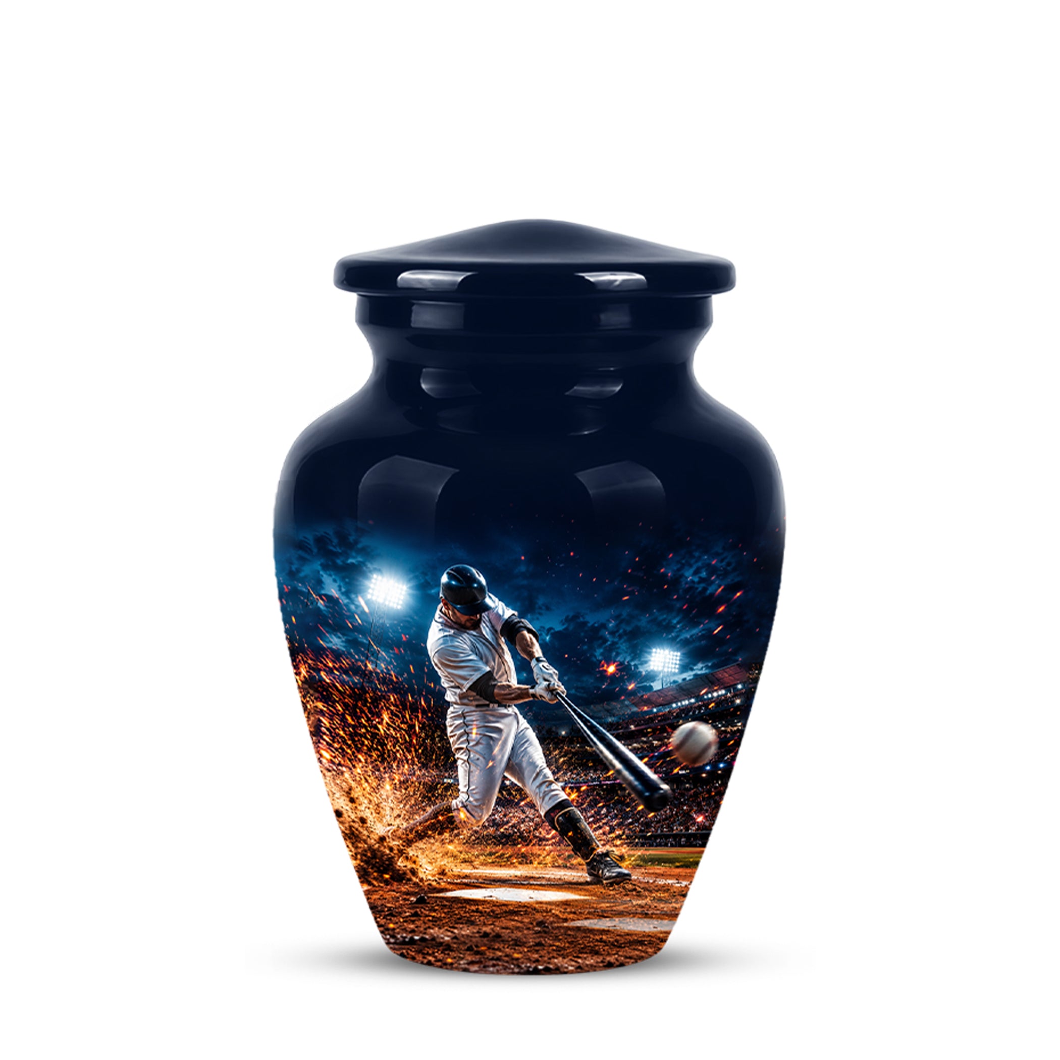 Elegant Baseball Funeral Urn - Decorative Burial Urns For Human Ashes