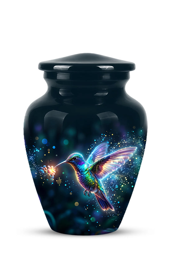 Celestial Colorful Hummingbird Cremation Urn - Majestic Funeral Urns