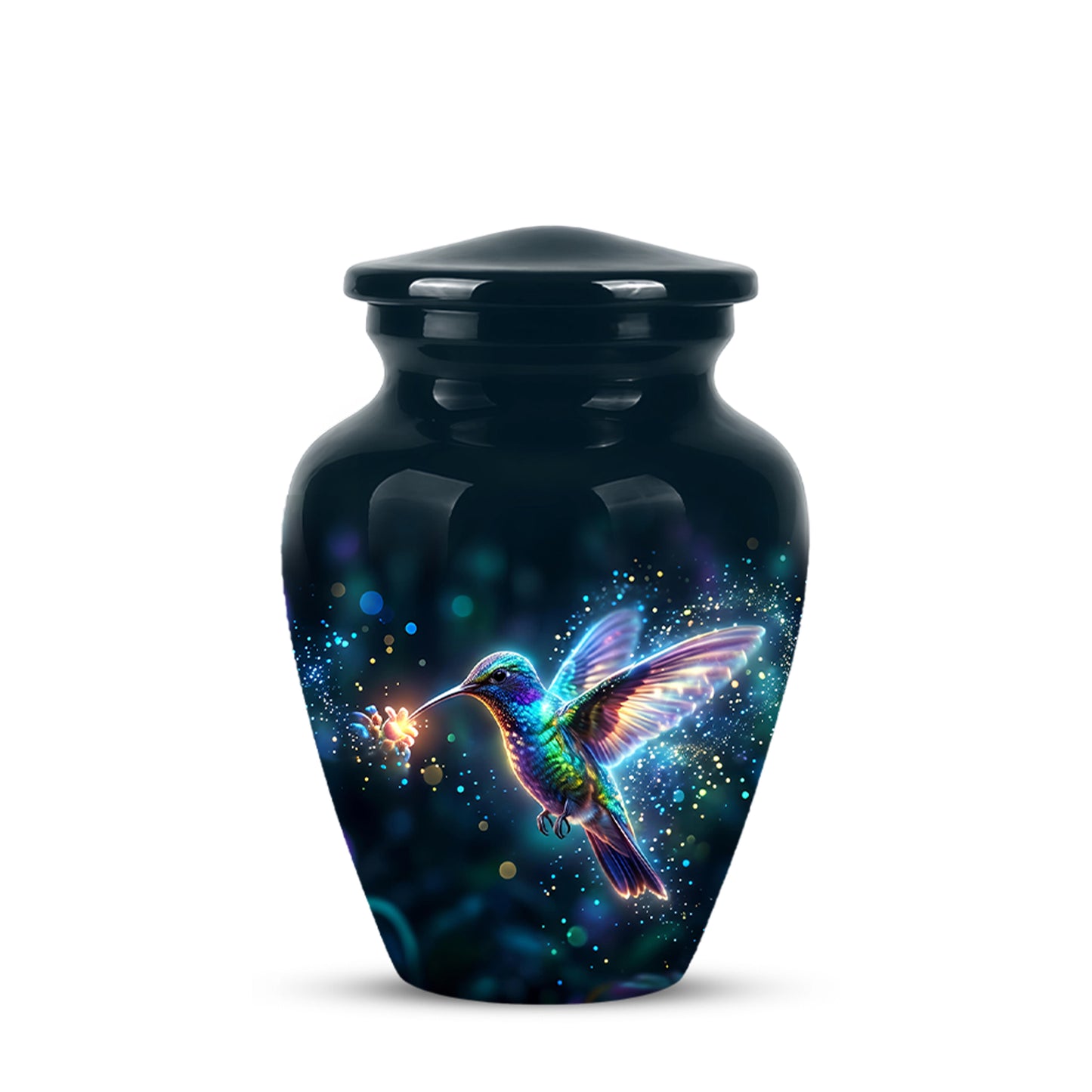 Celestial Colorful Hummingbird Cremation Urn - Majestic Funeral Urns