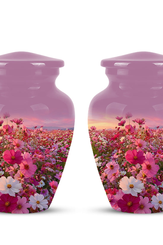 Flower Field Cremation Urn - Decorative Premium Funeral Urns On Sale