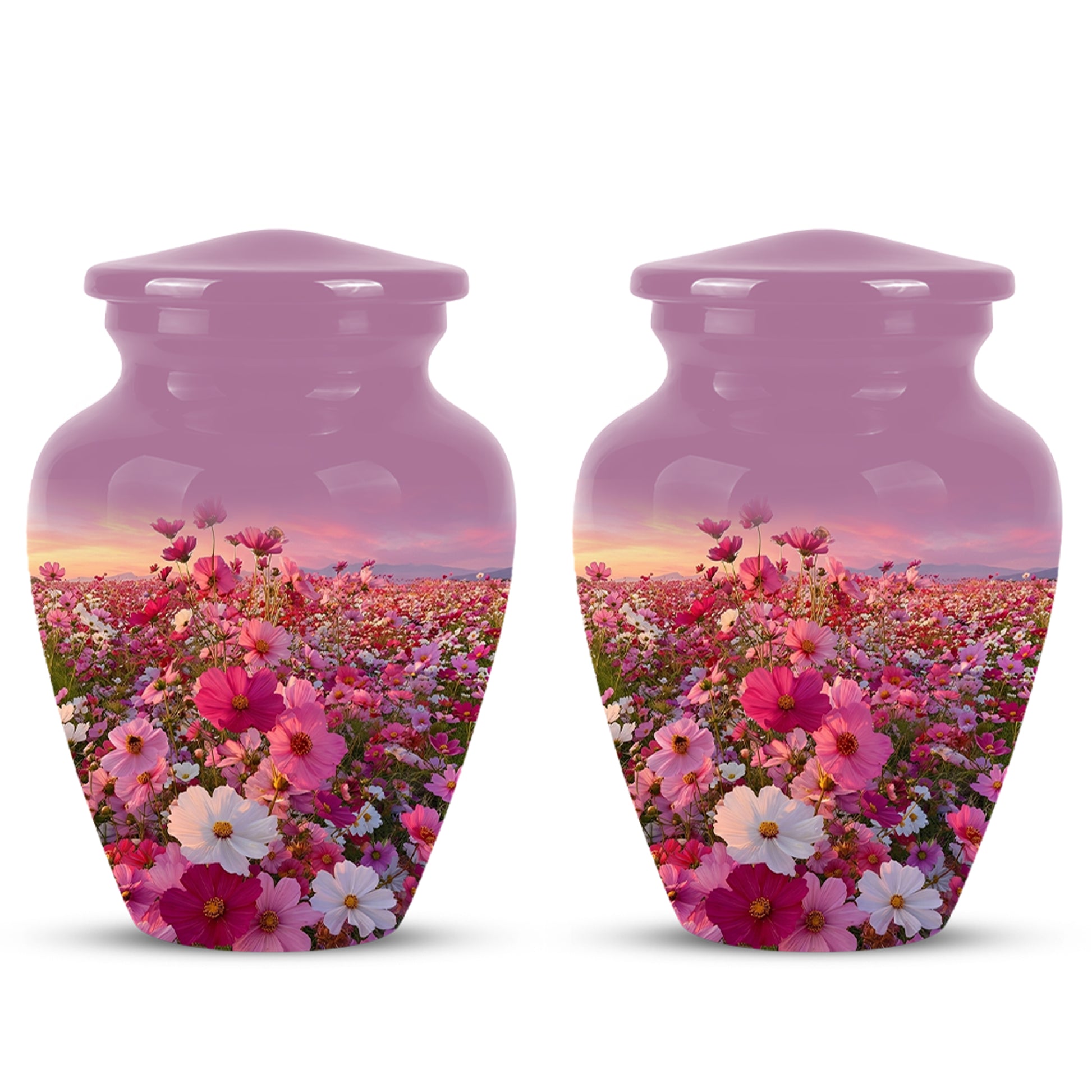 Flower Field Cremation Urn - Decorative Premium Funeral Urns On Sale