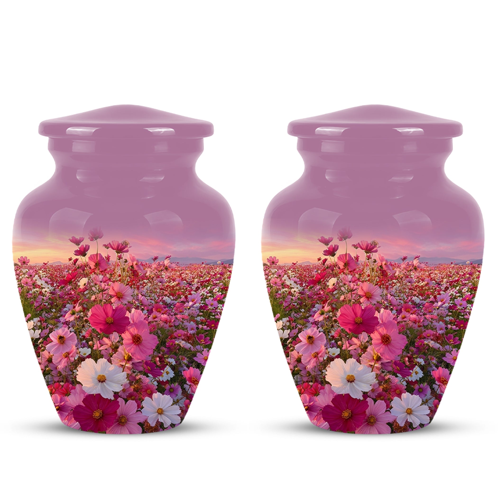 Flower Field Cremation Urn - Decorative Premium Funeral Urns On Sale