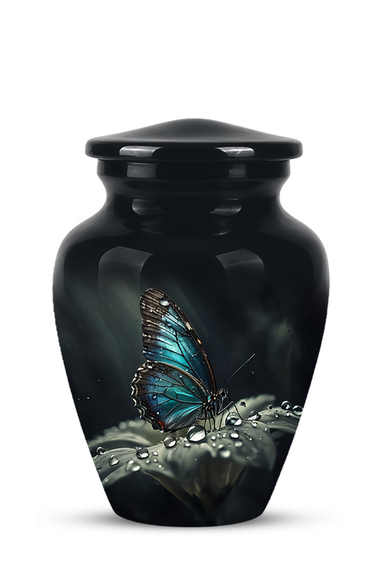 Blue Morpho Butterfly Cremation Urn - Beautiful Burial Urns For Mom Ashes