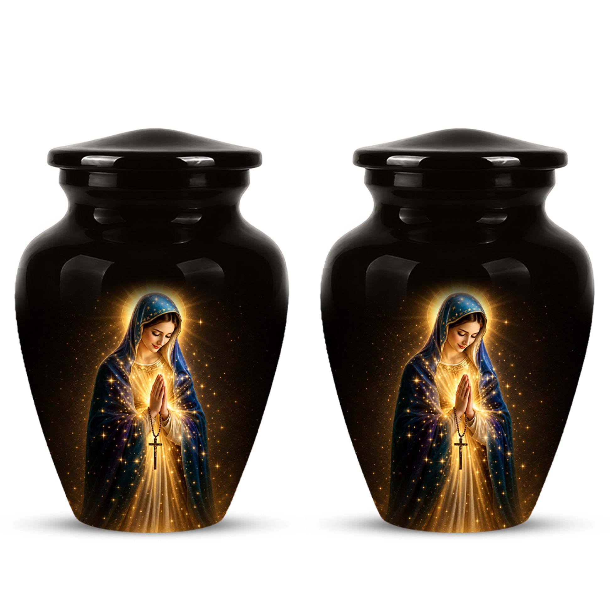 Religious Virgin Mary Cremation Urn - Personalized Urns For Mom Ashes