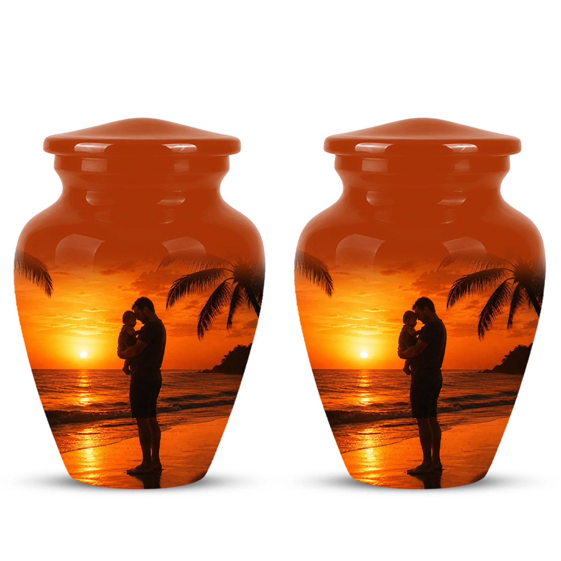 Custom Father Cremation Urn - Peaceful Tribute Memorial Urns For Dad