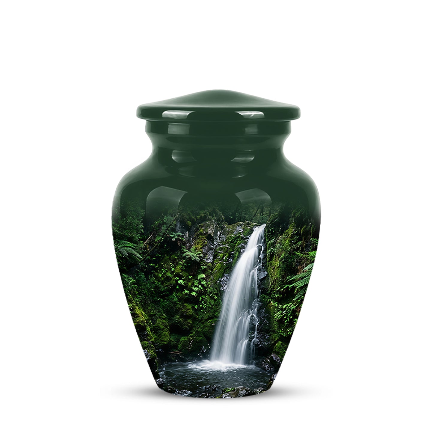 Waterfall Themed Memorial Urn - Peaceful Tribute Urn For Nature Lover
