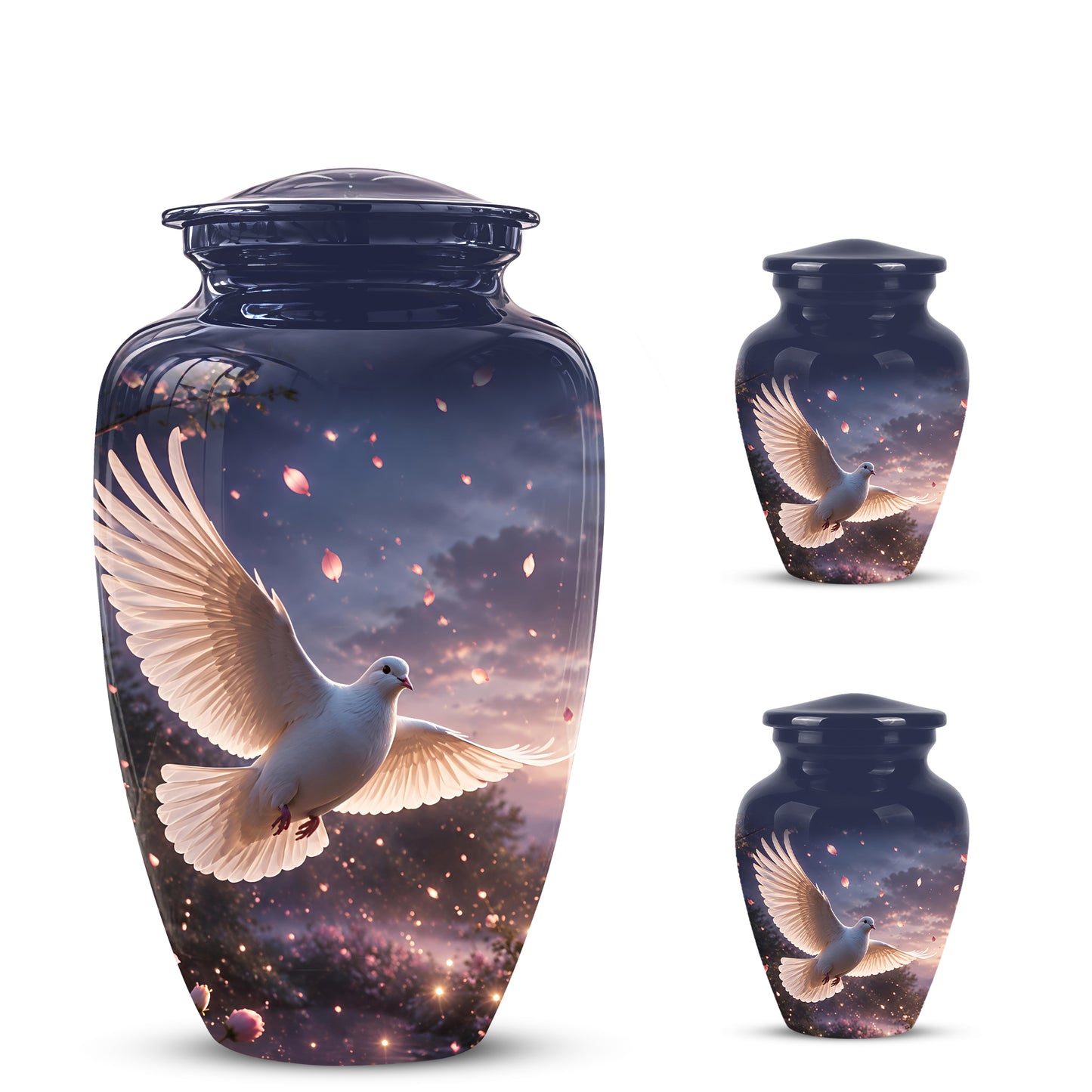 Flying White Dove Cremation Urn - Classic Memorial Urns For Adult Ashes