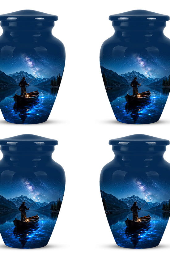 Fisherman Memorial Urn - Night Fishing Urns For Men & Women Ashes
