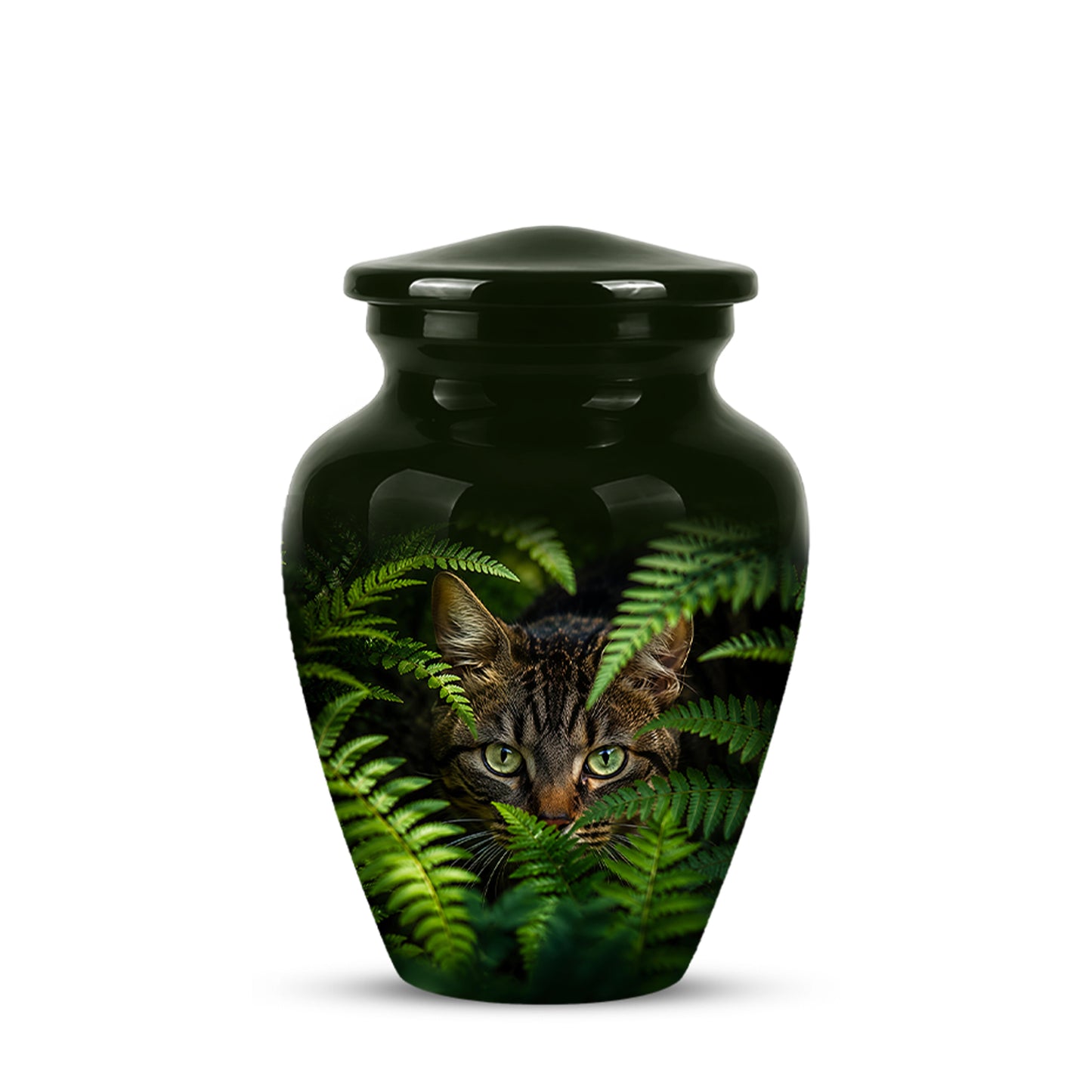 Cat Cremation Urns For Ashes - Personalized Black Pet Burial Urns