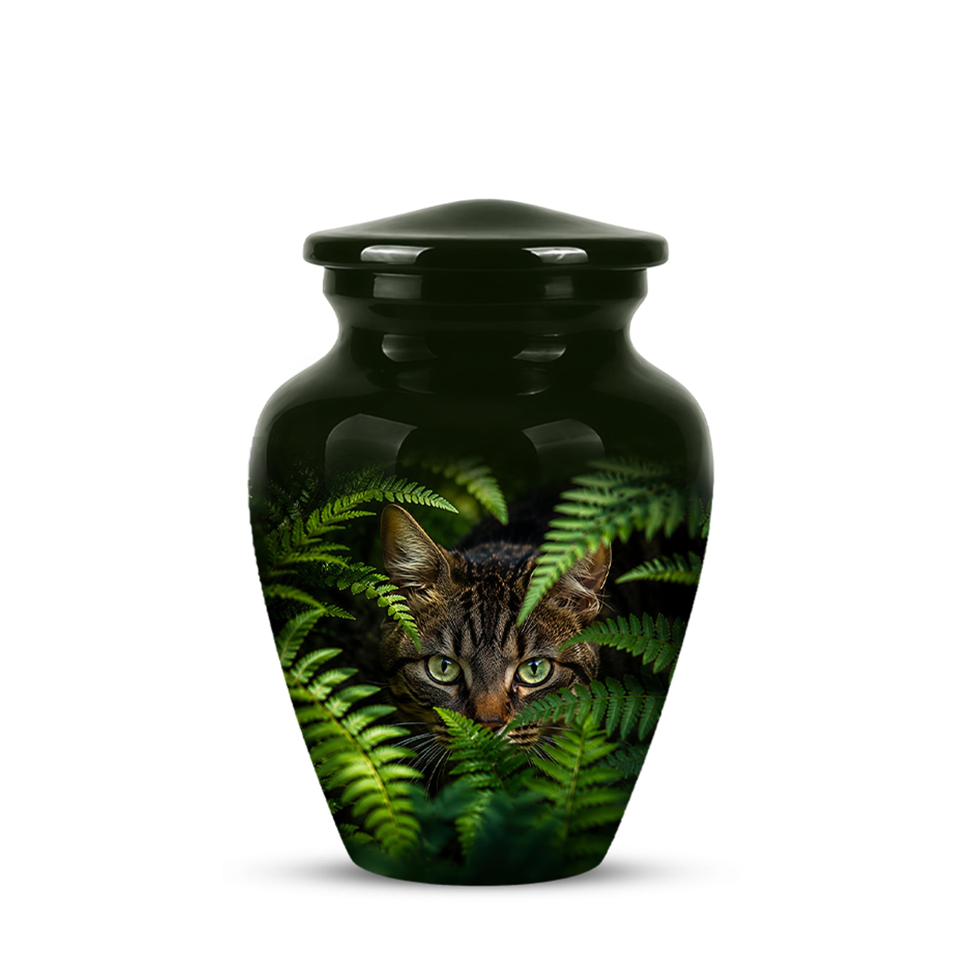 Cat Cremation Urns For Ashes - Personalized Black Pet Burial Urns