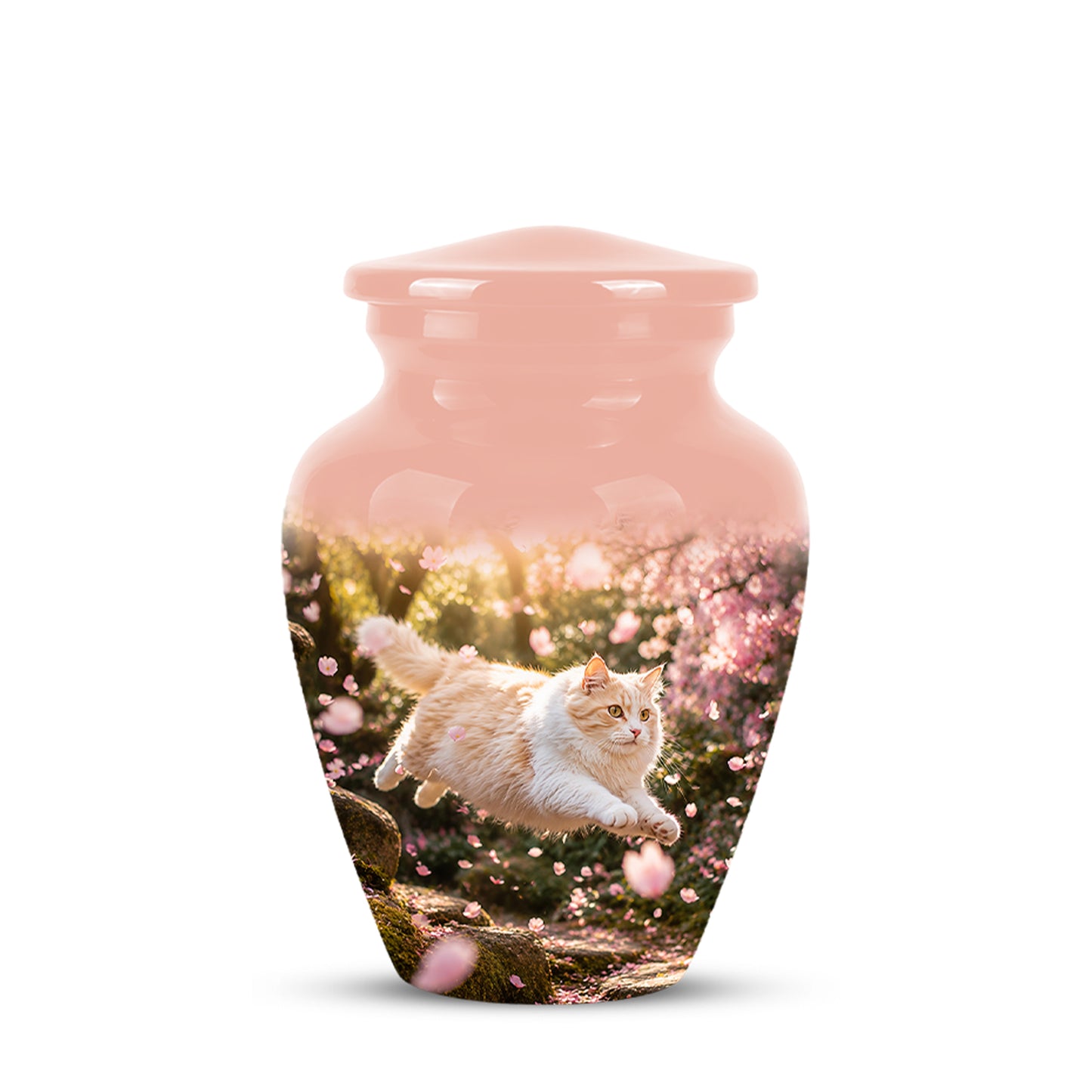 Fluffy Cat Pet Cremation Urn - Beautiful Pet Memorial Urns For Ashes