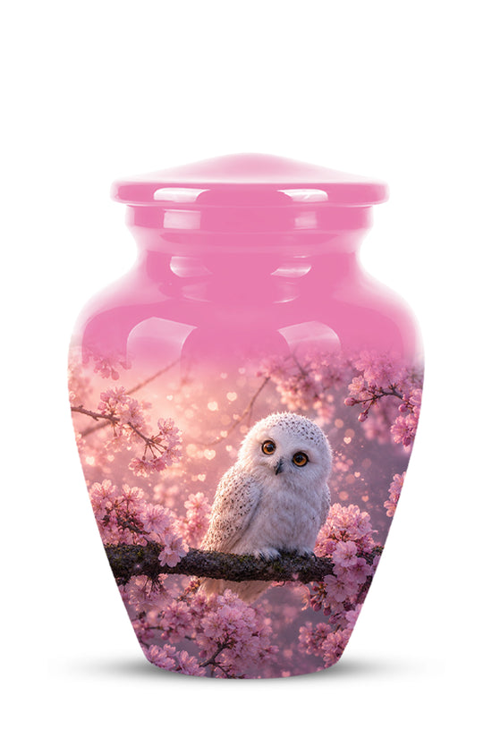 Baby Owl Cremation Urn for Ashes – Handcrafted Personalized Burial Urn