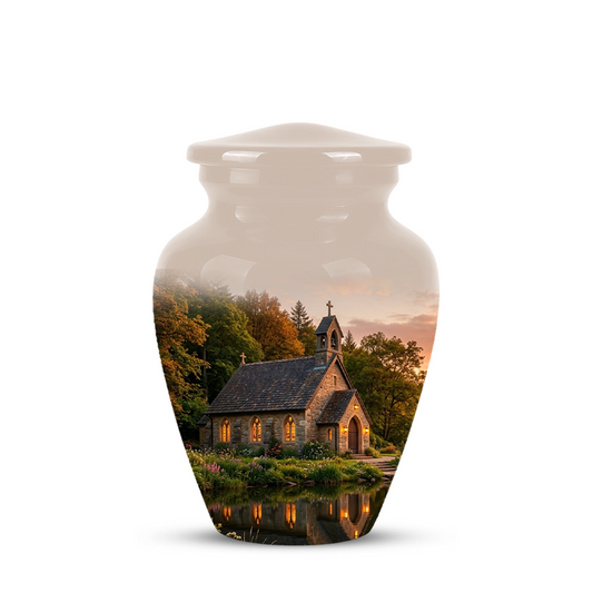 Christian Church Cross Burial Urn - Spiritual Burial Urns For Human Ashes