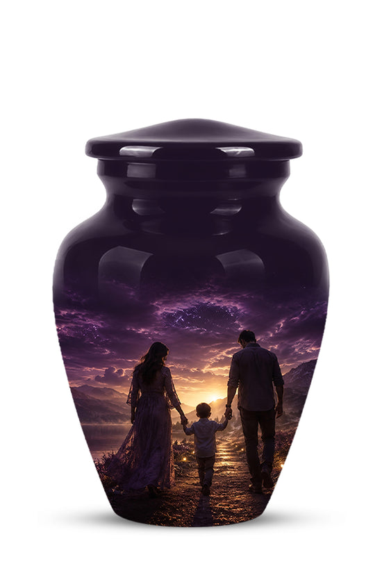 Father, Son & Mother Memorial Urn - Artistic Burial Urns For Human Ashes
