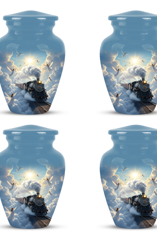 Heavenly Train Cremation Urn – Angel Clouds Memorial Urns For Ashes