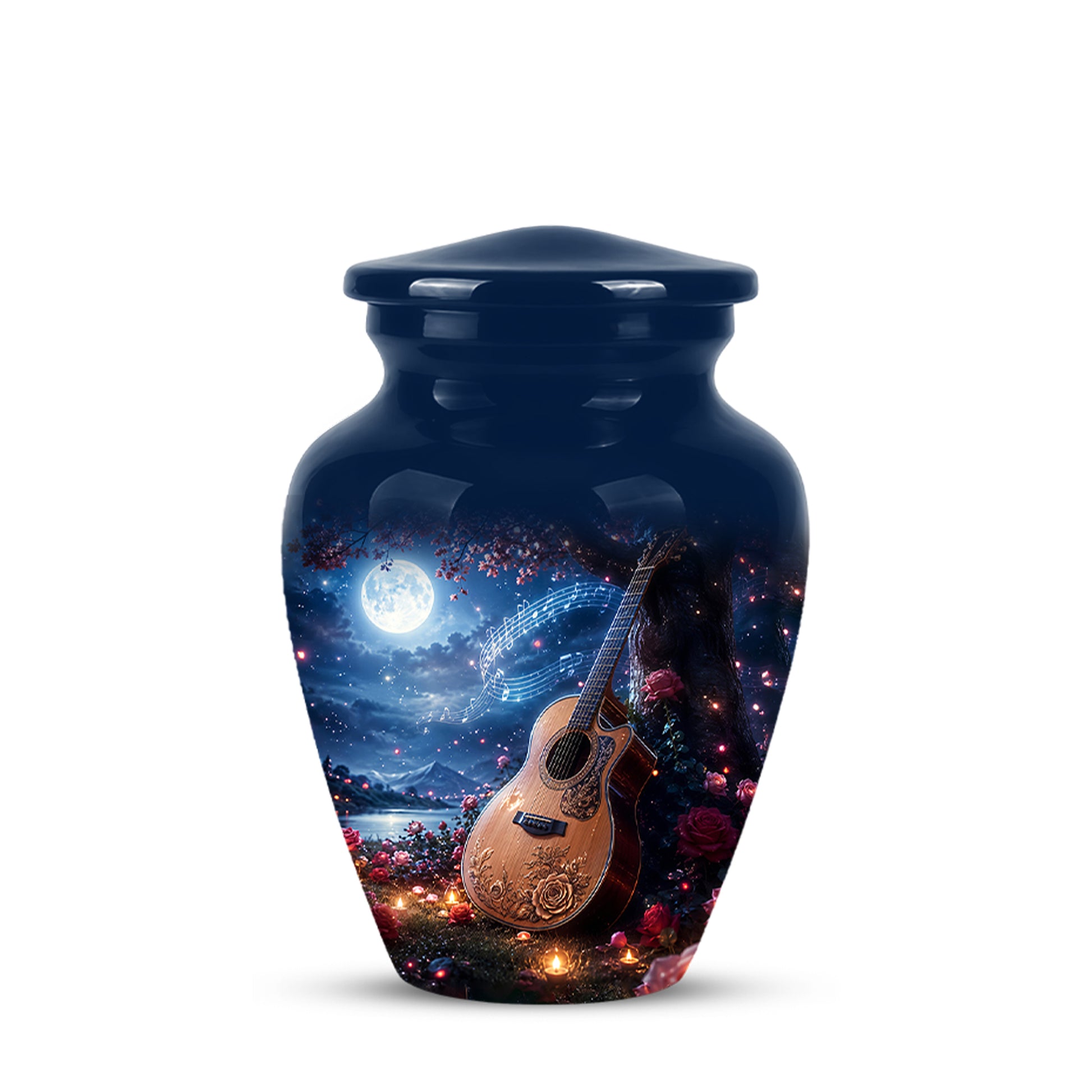 Artistic Guitar Memorial Urn - Beautifully Handcrafted Urns For Humans