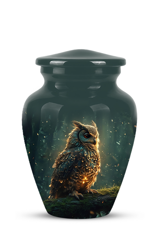 Mystical Owl Cremation Urn - Green Burial Urns For Human Ashes